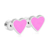 Women's Love Heart Shape 316L Stainless Steel Earrings With Electroplating And Classic Niche Design Sense