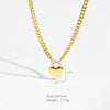 Women's Love Heartshaped Pendant Clavicle Chain With Coarse Regular Chain Copper Material Electroplated Platinum 18K Gold Geometry Styling