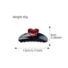 Women's Love Style Plastic And Resin Handmade Hair Shark Clip Hair Accessories