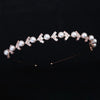 Women's Lovely Zircon Flower Headband With Fairy Inspired Geometric Plaid Inlay Details