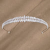 Women's Lovely Zircon Flower Headband With Fairy Inspired Geometric Plaid Inlay Details