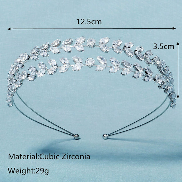 Women's Lovely Zircon Flower Headband With Fairy Inspired Geometric Plaid Inlay Details