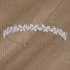 Women's Lovely Zircon Flower Headband With Fairy Inspired Geometric Plaid Inlay Details