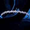 Women's Lovely Zircon Flower Headband With Fairy Inspired Geometric Plaid Inlay Details