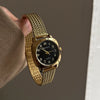 Women's Luxury Alloy And Stainless Steel Round Dial Watch With Mesh Band