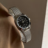Women's Luxury Alloy And Stainless Steel Round Dial Watch With Mesh Band