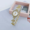 Women's Luxury Alloy Bracelet Watch With Round Dial And Quartz Movement