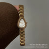 Women's Luxury Alloy Case Snake Chain Watch With Ordinary Glass Mirror And Special Shape Dial