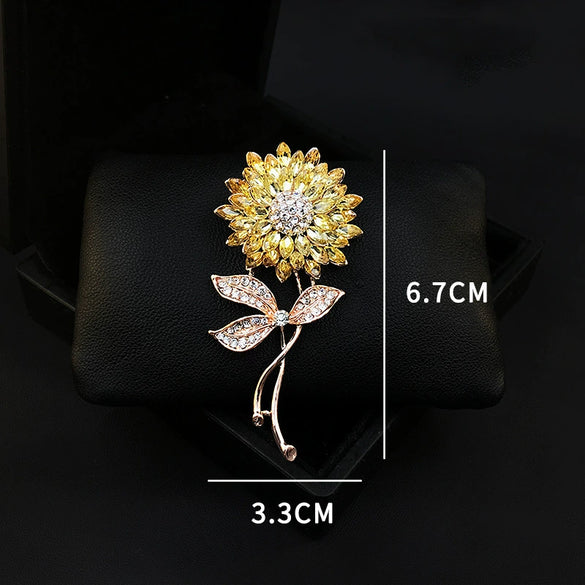 Women's Luxury Alloy Flower Brooch With Electroplating Minimalist Style