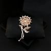 Women's Luxury Alloy Flower Brooch With Electroplating Minimalist Style