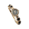 Women's Luxury Chalcedony Bracelet Watch With Diamond Embedded Alloy Case Stainless Steel Strap Round Dial Quartz Watch