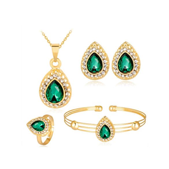 Women's Luxury Compact Diamond Shaped Quartz Watch Set With Stainless Steel Strap And Alloy Case