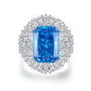 Women's Luxury Heavy Industry Ring With High Carbon Diamond And Ice Flower Pattern Made Of S925 Sterling Silver And 8A Zircon