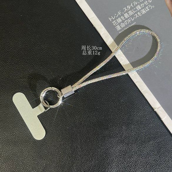 Women's Luxury Highgrade Crystal Diamond Chain Halter Phone Case Hanging Ornaments With Crossbody Chain Electroplated Design