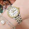 Women's Luxury Nonmechanical Quartz Watch Alloy Case And Strap Round Dial Leisure Style Waterproof Luminous