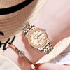 Women's Luxury Nonmechanical Quartz Watch Alloy Case And Strap Round Dial Leisure Style Waterproof Luminous