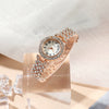 Women's Luxury Quartz Wrist Watch Alloy Material Round Dial Embedded With Diamond Fivepiece Gift Box Leisure Style