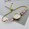 Women's Luxury Retro Round Alloy And Stainless Steel Bracelet Watch