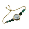 Women's Luxury Retro Round Alloy And Stainless Steel Bracelet Watch