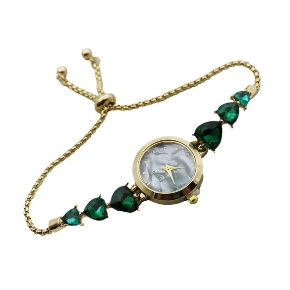 Women's Luxury Retro Round Alloy And Stainless Steel Bracelet Watch