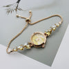 Women's Luxury Retro Round Alloy And Stainless Steel Bracelet Watch