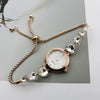 Women's Luxury Retro Round Alloy And Stainless Steel Bracelet Watch