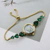 Women's Luxury Retro Round Alloy And Stainless Steel Bracelet Watch