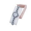 Women's Luxury Round Alloy Bracelet Watch With Rhinestones And Roman Numerals