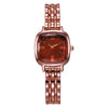 Women's Luxury Square Dial Steel Band Watch Fashion And Simple Design