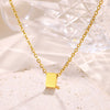 Women's Luxury Stainless Steel And Copper Zircon Necklace Set With Diamonds In Heart Shape And Bow Pattern