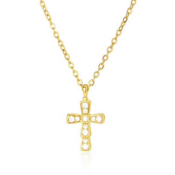 Women's Luxury Stainless Steel And Copper Zircon Necklace Set With Diamonds In Heart Shape And Bow Pattern