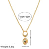 Women's Luxury Strawberry Pattern Titanium Steel Necklace With Pearl Furnace Vacuum Plating 18K Real Gold