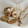 Women's Luxury Strawberry Pattern Titanium Steel Necklace With Pearl Furnace Vacuum Plating 18K Real Gold