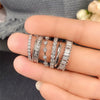 Women's Luxury Zircon Ring Copper Platinum Plated Geometric Simple Style