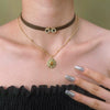 Women's Maillard Style Geometric Alloy Stacked Pendant Necklace With Electroplating