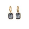 Women's Maillard Style Geometric Stainless Steel Electroplated Square Zircon Titanium Steel Earrings