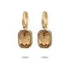 Women's Maillard Style Geometric Stainless Steel Electroplated Square Zircon Titanium Steel Earrings