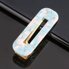 Women's Marble Acetate Hair Clip Set Sculpted Leopard Print Geometric Side Clips For Hair Accessories