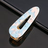 Women's Marble Acetate Hair Clip Set Sculpted Leopard Print Geometric Side Clips For Hair Accessories