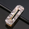 Women's Marble Acetate Hair Clip Set Sculpted Leopard Print Geometric Side Clips For Hair Accessories