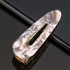 Women's Marble Acetate Hair Clip Set Sculpted Leopard Print Geometric Side Clips For Hair Accessories