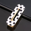 Women's Marble Acetate Hair Clip Set Sculpted Leopard Print Geometric Side Clips For Hair Accessories