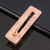 Women's Marble Acetate Hair Clip Set Sculpted Leopard Print Geometric Side Clips For Hair Accessories