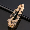 Women's Marble Acetate Hair Clip Set Sculpted Leopard Print Geometric Side Clips For Hair Accessories