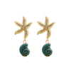 Women's Marine Style Resin And Zinc Alloy Geometric Earrings With Electroplating