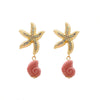 Women's Marine Style Resin And Zinc Alloy Geometric Earrings With Electroplating