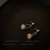 Women's Matte Copper Geometric Knotted Earrings With Electroplated Finish Elegant Creative Personality Jewelry