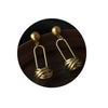 Women's Matte Copper Geometric Knotted Earrings With Electroplated Finish Elegant Creative Personality Jewelry