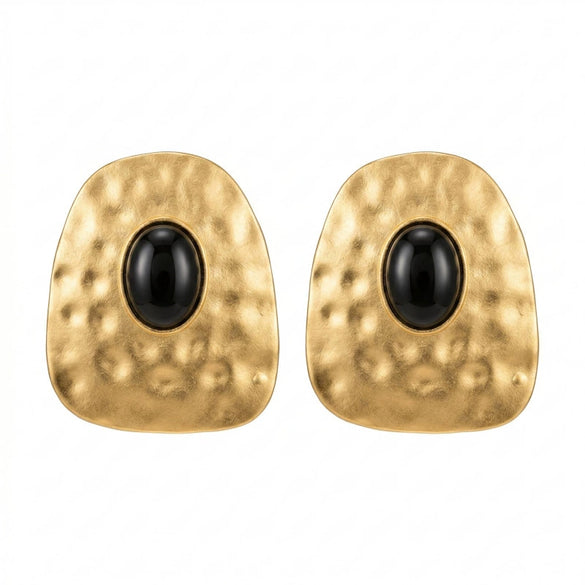 Women's Matte Geometric Alloy Earrings With Copper Ear Posts Irregular Electroplated Highend Fashion Jewelry