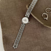 Women's Medieval Style Alloy Disc Wheat Bracelet Quartz Watch